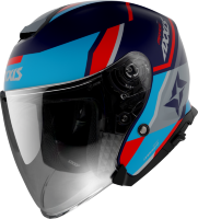 AXXIS OF504SV Mirage SV Damasko Matt Blue шлем открытый синий матовый